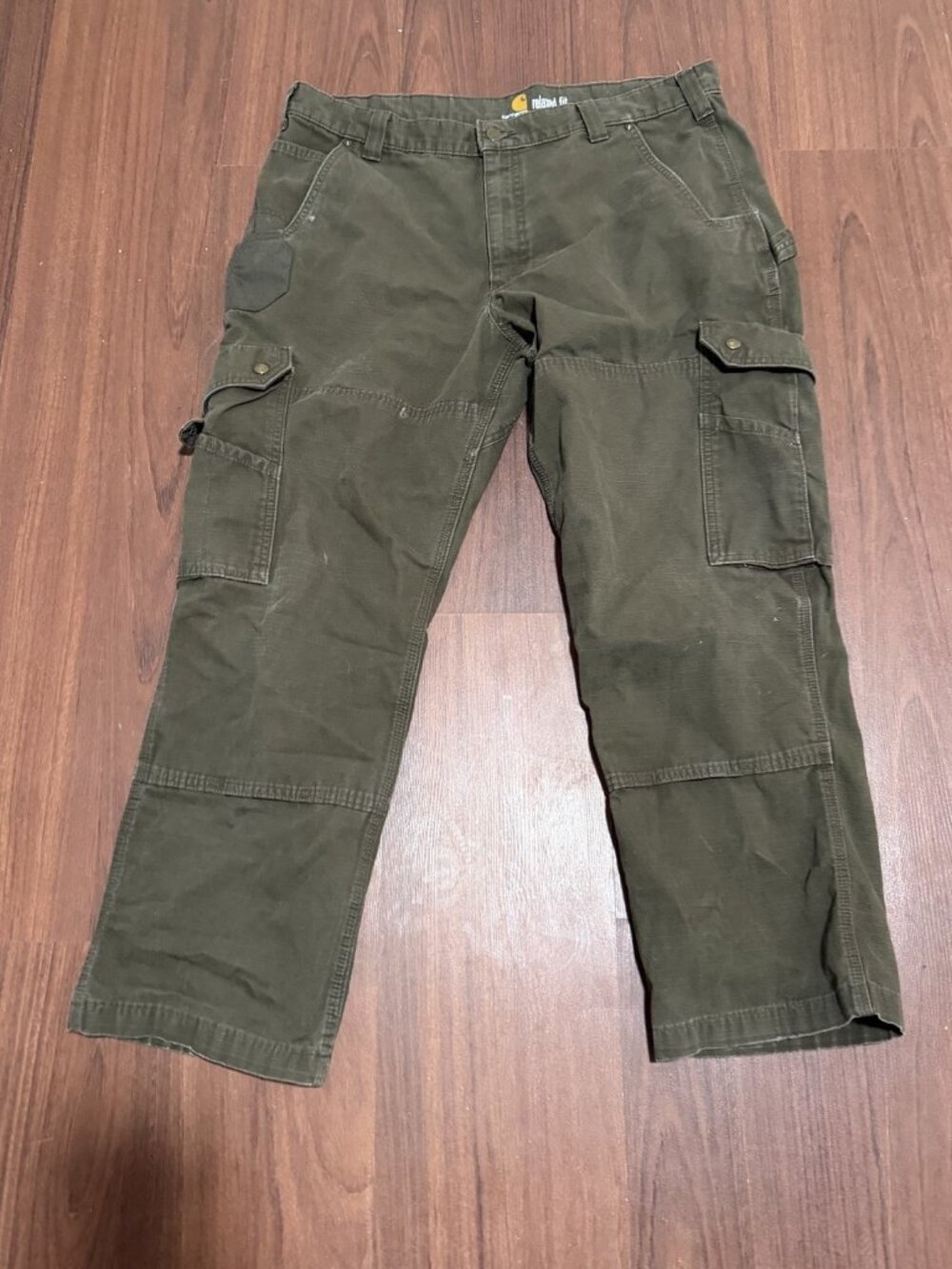 Carhartt B342 Mens 38x30 Cargo Pants Relaxed Fit Ripstop Olive Workwear